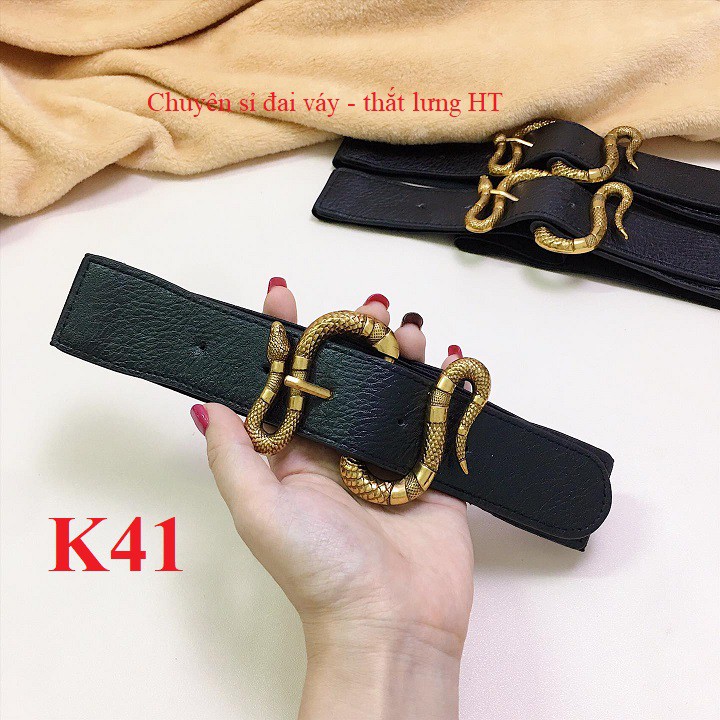 Đai váy belt G rắn lượn 3cm K41