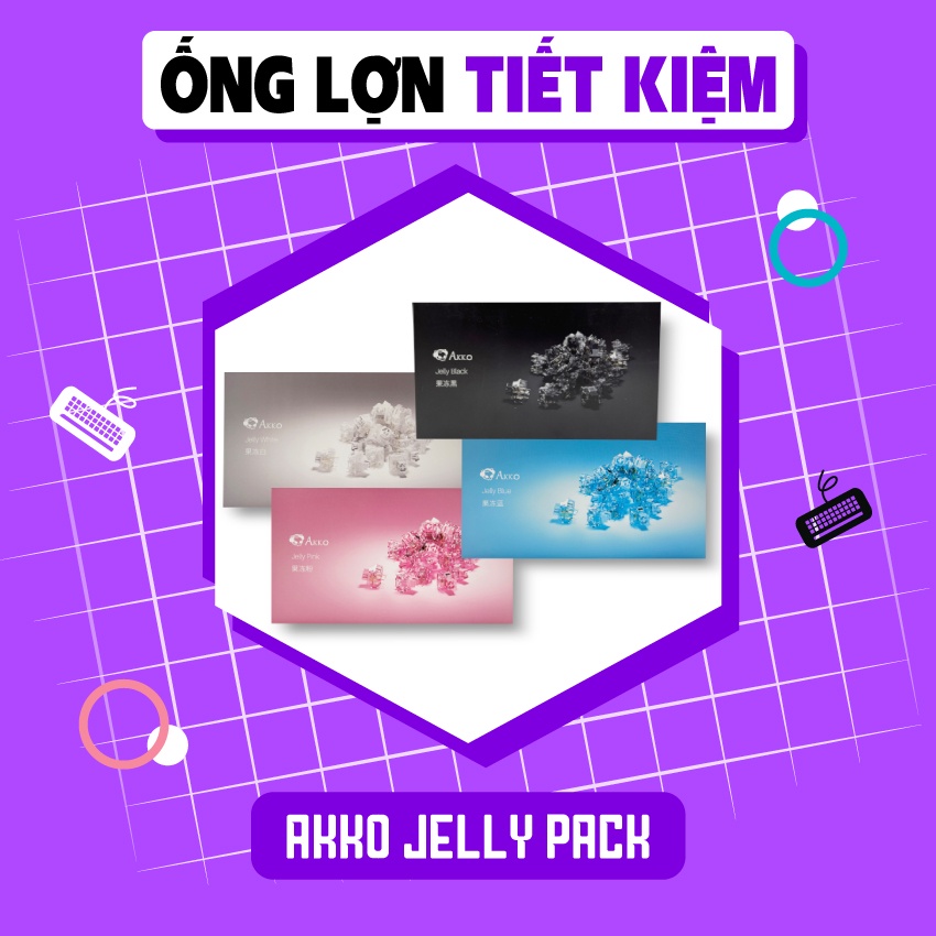 Akko Jelly Switch (Black, White, Blue, Pink, Purple)