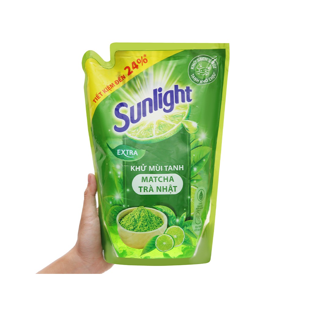 Nước rửa chén Sunlight Thiên nhiên 2.1kg (Túi)-Matcha Trà Nhật