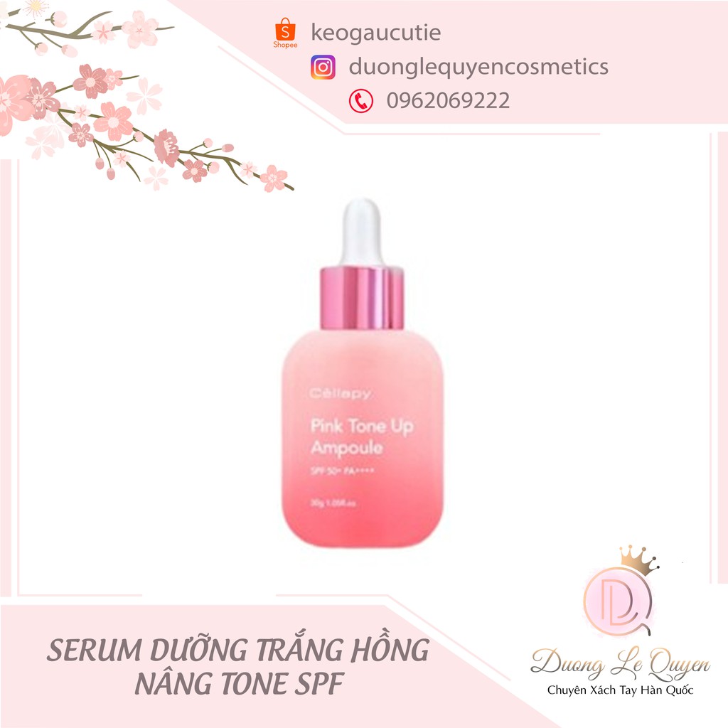 SERUM DƯỠNG TRẮNG HỒNG NÂNG TONE SPF 50+ PA++++ CELLAPY PINK TONE UP AMPOULE (Made in Korea) 30ml