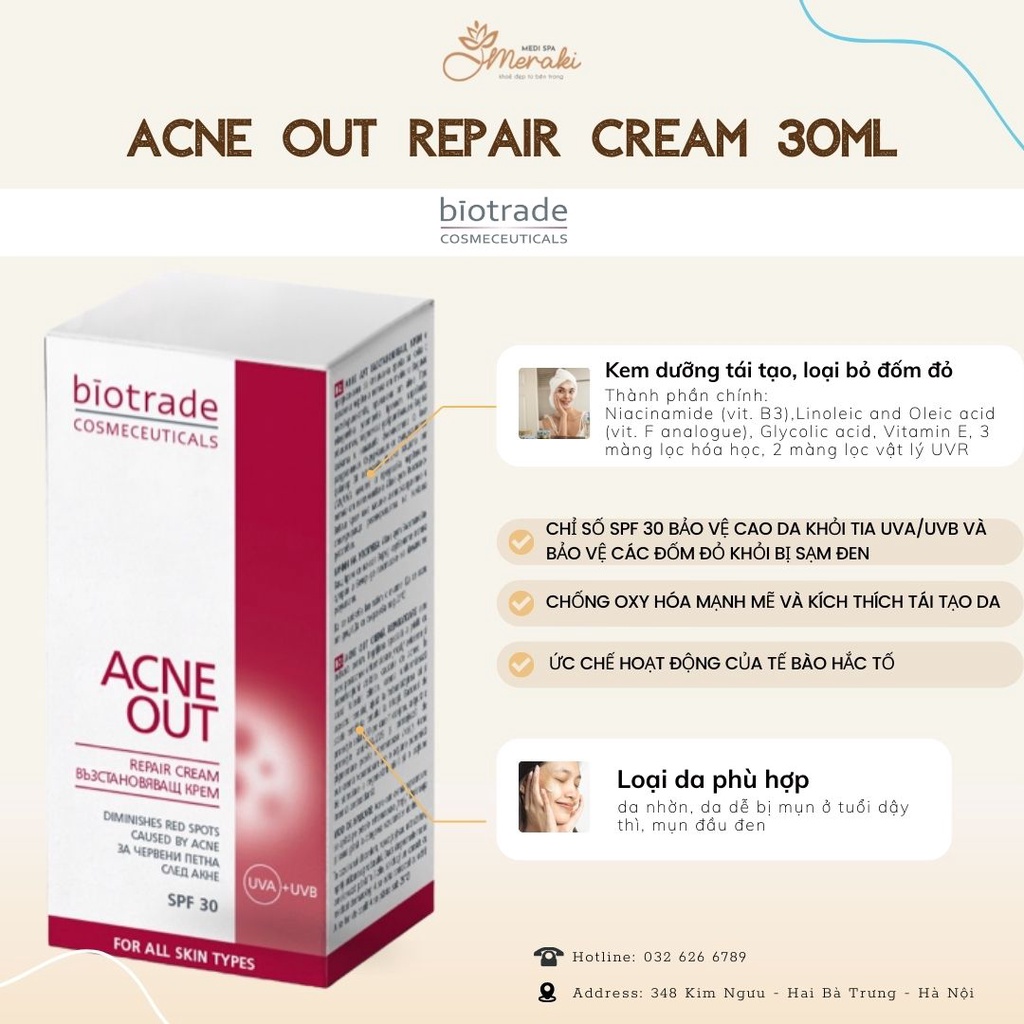 [BIOTRADE] Kem dưỡng tái tạo Acne out REPAIR CREAM 30ml