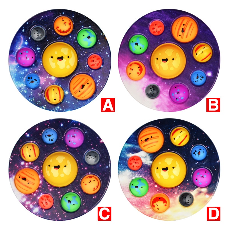 Đồ Chơi Giảm Căng Thẳng Bằng Silicon Mềm Hình Hệ Mặt Trời