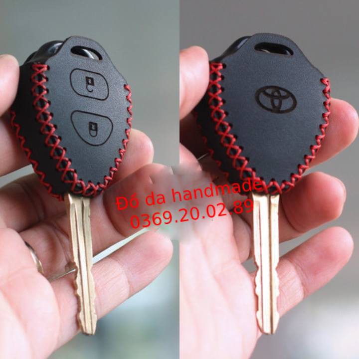 Bao da chìa khóa Vios, Yaris, Innova, Altis, Fortuner, Camry da bò thật