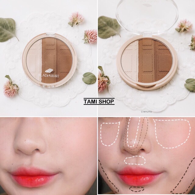 Phấn Highlight Và Tạo Khối BLACK ROUGE UP AND DOWN TRIPLE CONTOURING | BigBuy360 - bigbuy360.vn