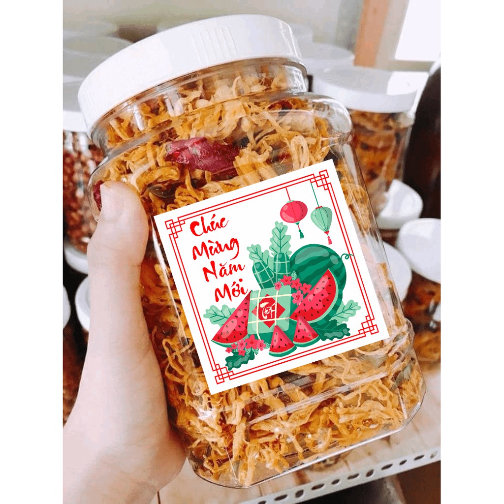 Tem Tết Dưa Hấu Bánh Chưng 𝑭𝒓𝒆𝒆𝒔𝒉𝒊𝒑 Decal Dán Tết Chúc Mừng Năm Mới - Decal Chống Nước, Cắt Sẵn, Dùng Trang Trí Tết