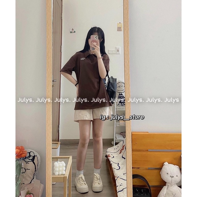 Áo polo thêu chữ cotto khô phong cách unisex Aimee closet