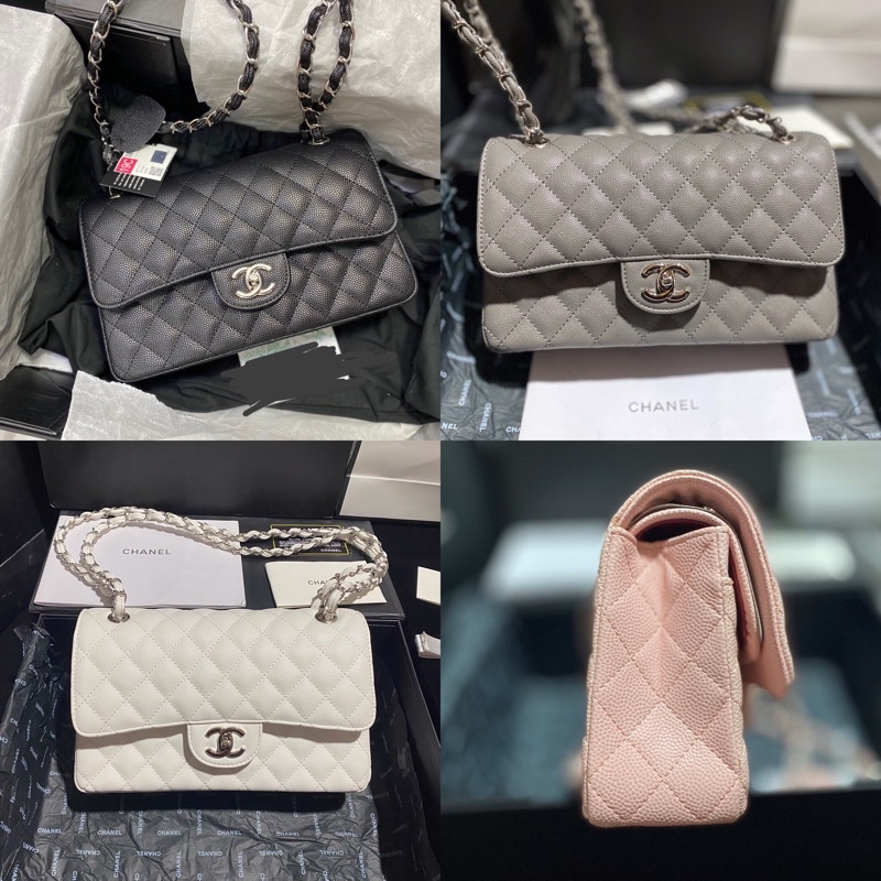 Túi chanel classic da caviar from chuẩn fullbox túi vải code da tag sắt đầy đủ ảnh thật