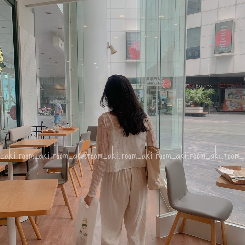 Áo cardigan mỏng một khuy cổ V | BigBuy360 - bigbuy360.vn