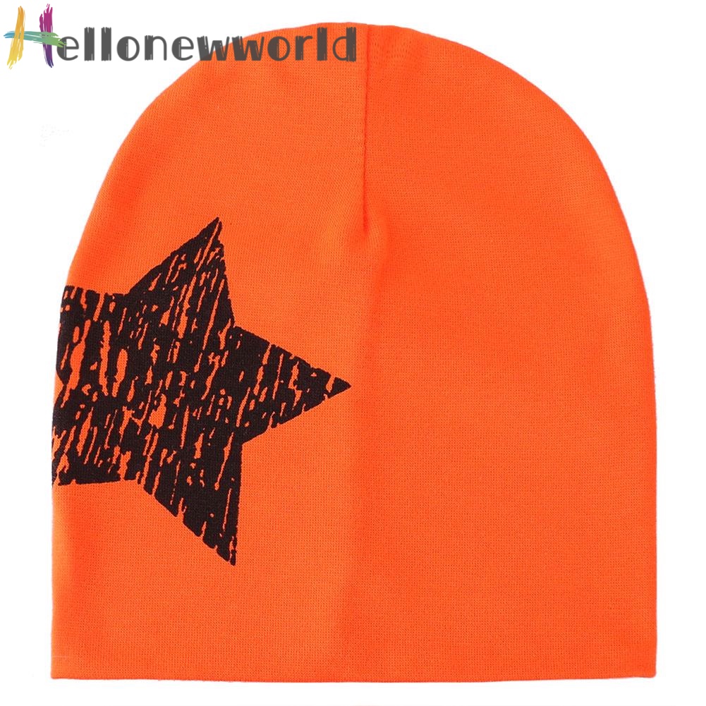 Mũ beanie mềm in họa tiết ngôi sao thời trang thu đông cho bé