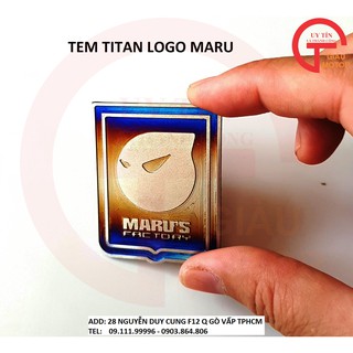 TEM TITAN LOGO MARU DÁN TRANG TRÍ XE