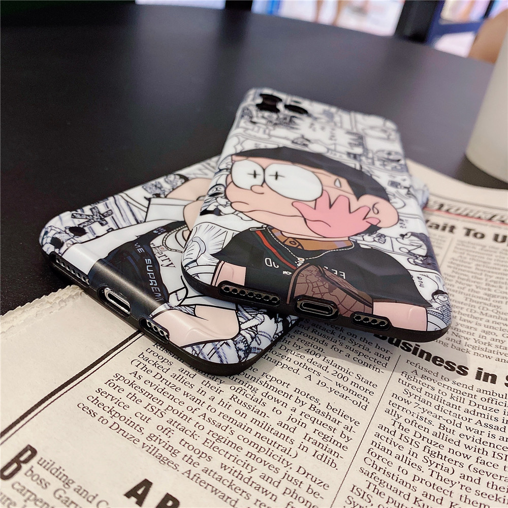 Ốp Điện Thoại Mềm Họa Tiết Doraemon Hoạt Hình 3D Cho iPhone 11 Pro Max se 2020 7 8 Plus XR XS Max