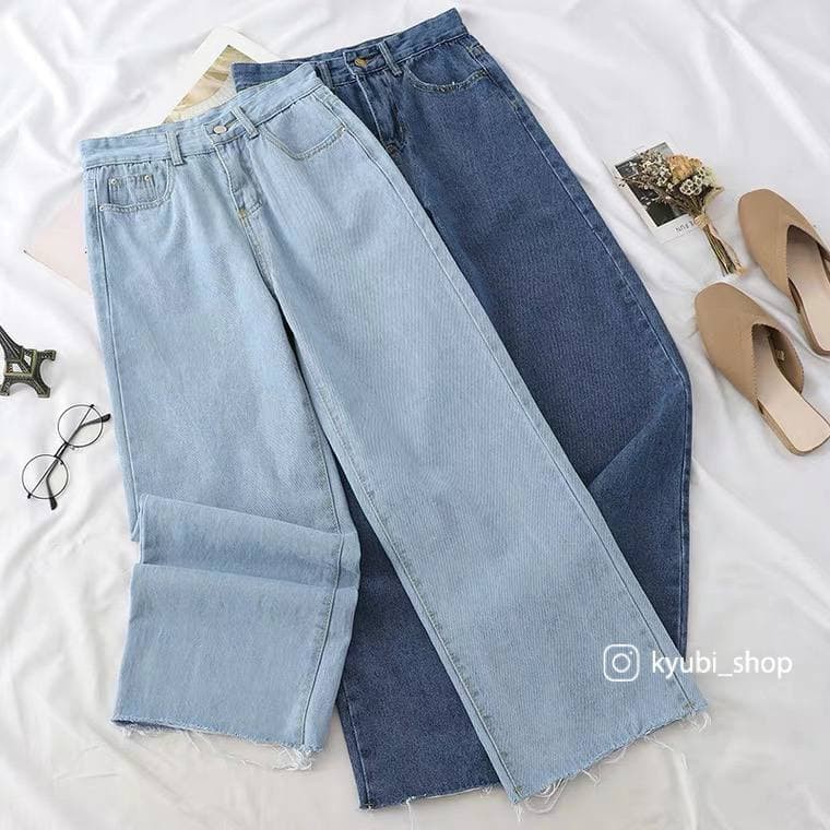 Quần Jeans Baggy Ống Rộng [ Nhạt _ Đậm ] - Kyubi BJR21 | BigBuy360 - bigbuy360.vn