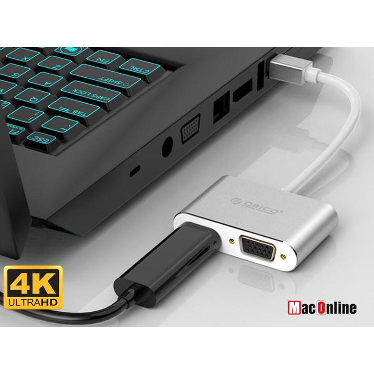 Cáp chuyển đổi Mini Displayport to HDMI và VGA cho Macbook, Laptop, PC