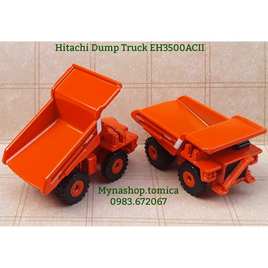 Xe mô hình tĩnh tomica không hộp - Hitachi Dump Truck EH3500ACII - xe cầm rất nặng tay.