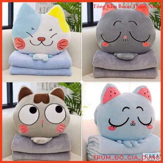 Bộ chăn gối văn phòng 3 trong 1 hình thú