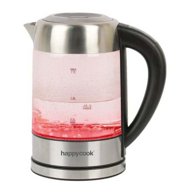 Bình đun siêu tốc thủy tinh Happycook 1.7L HEK-170GD