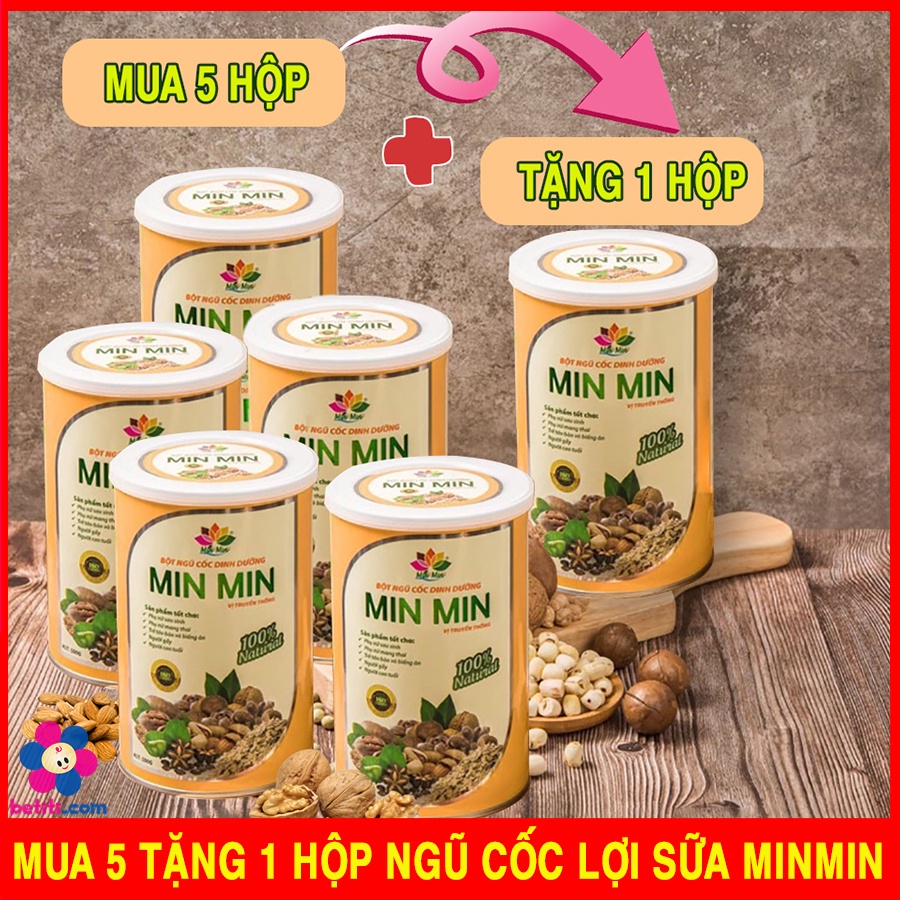 [MUA 5 TẶNG 1] Hộp Ngũ Cốc Min Min 29 Loại Hạt Dinh Dưỡng Lợi Sữa, Bà Bầu MinMin