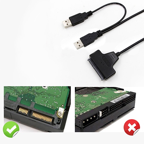 Cáp Chuyển Đổi USB 2.0 Sang 2.5inch 22Pin 7+15 ATA SATA 2.0 HDD/SSD | BigBuy360 - bigbuy360.vn