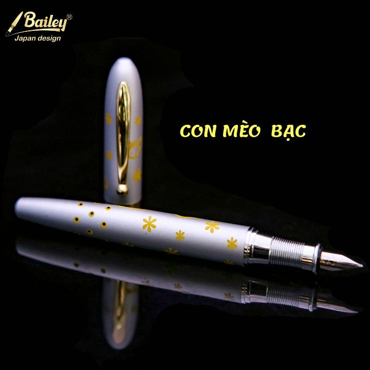 Bút máy luyện chữ đẹp Bailey 03 / Bút nét thanh nét đậm cao cấp Aladin hình con mèo