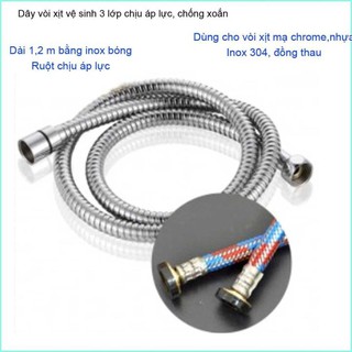 dây vòi sen,vòi xịt 3 lớp inox 304