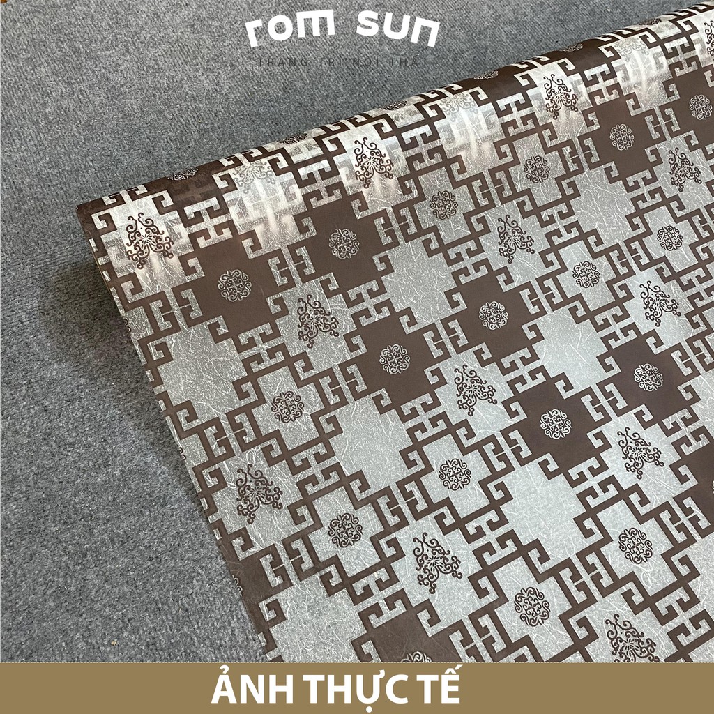 Decal dán kính mờ kẻ ô nâu, giấy dán kính cửa sổ phòng ngủ,phòng tắm, văn phòng