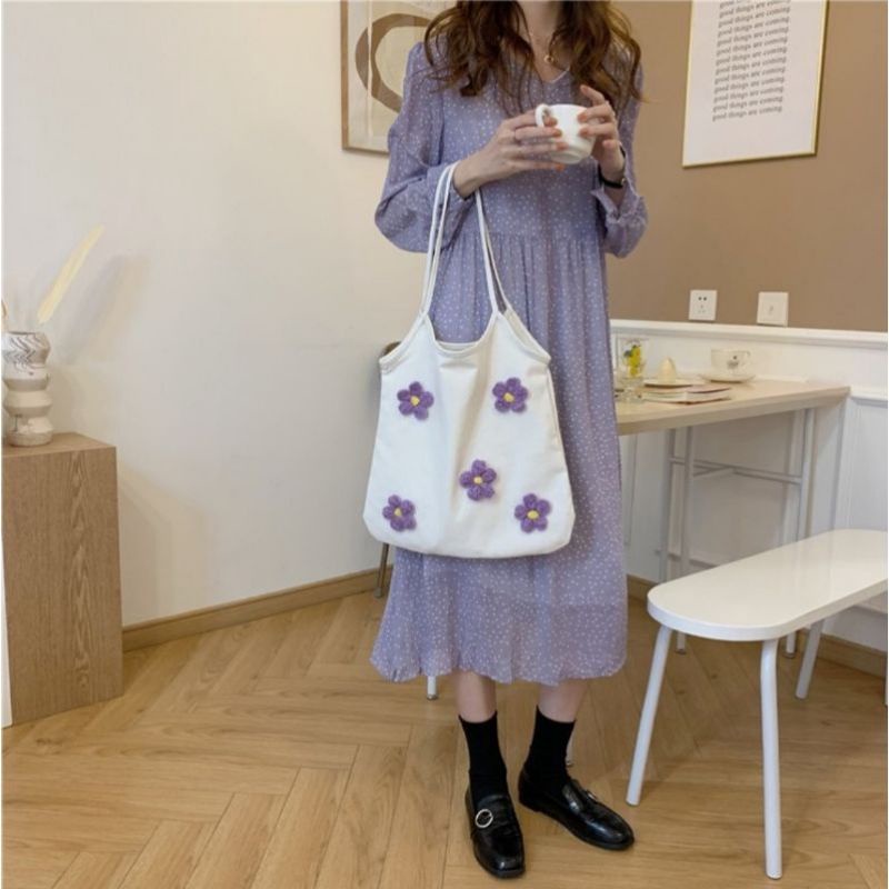 Pin cài áo/túi xách Hoa Len handmade