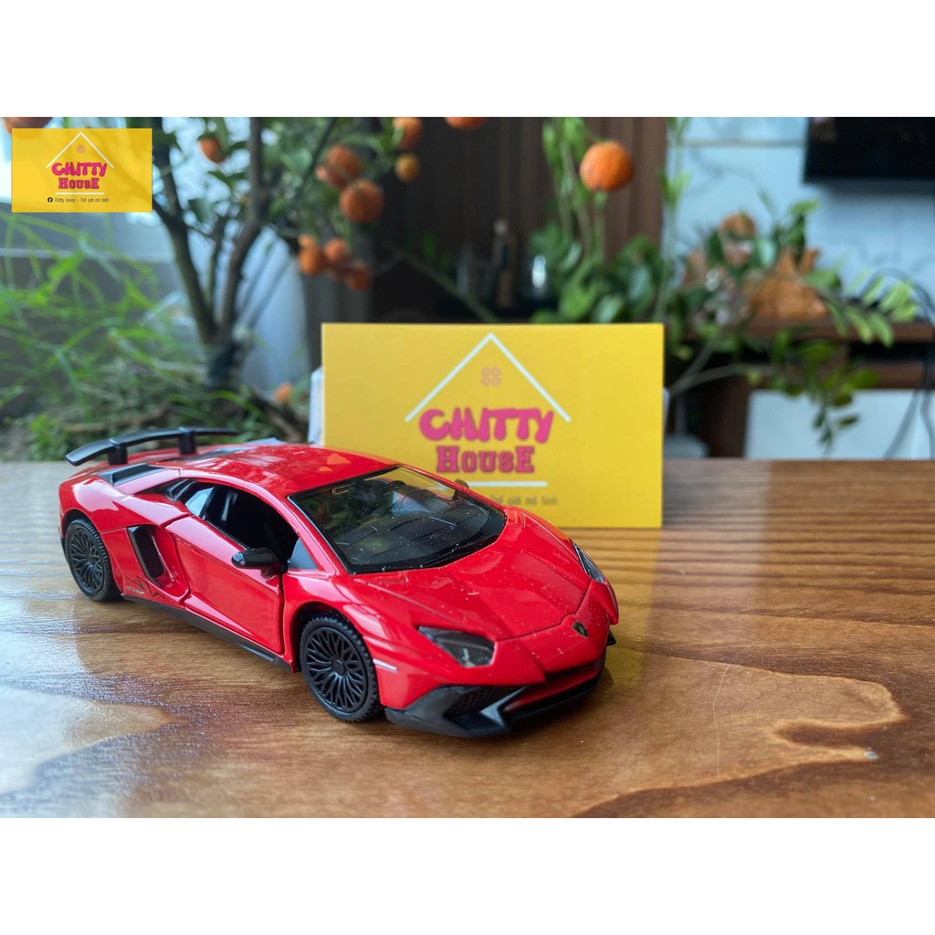 Mô Hình xe Lamborghini Aventador LP750 tỷ lệ 1:36 mở được 2 cửa dùng trang trí bàn làm việc, đồ chơi