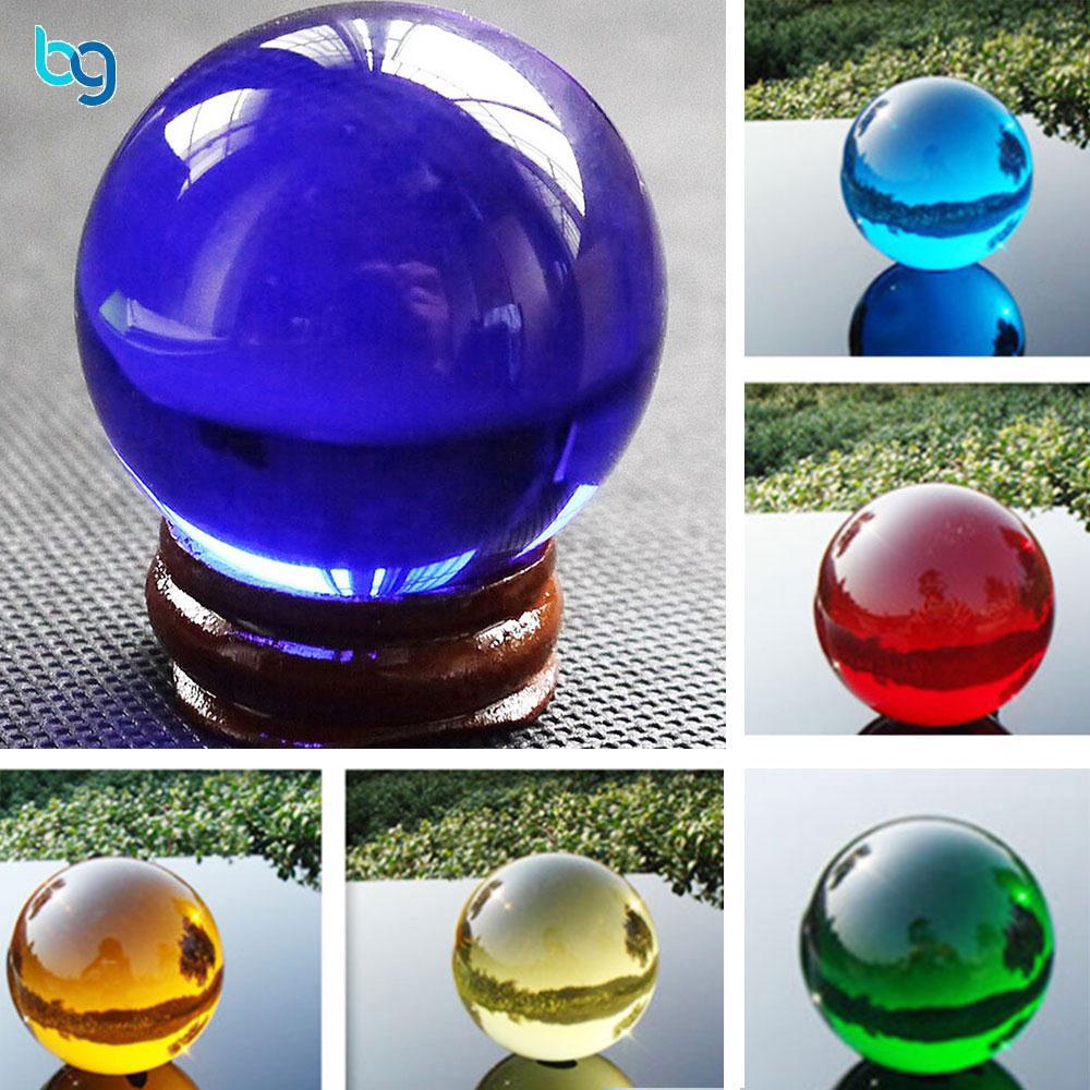 Quả cầu pha lê trong suốt 9 màu 40mm làm phông nền chụp hình