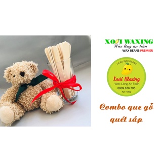 Combo 20 que gỗ quết sáp wax lông dùng 1 lần - xoài waxing