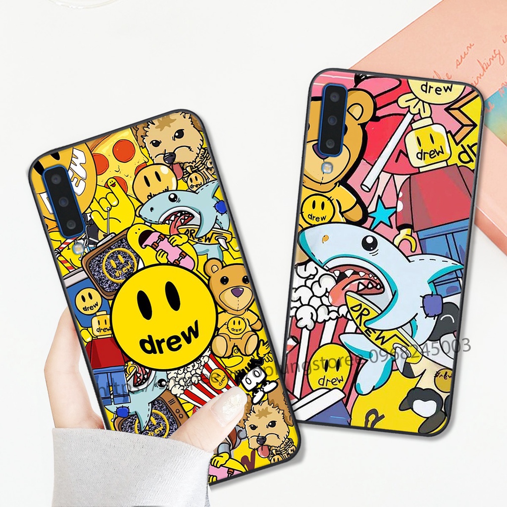 Ốp lưng Samsung A7 2018/A9 2018 in hình thương hiệu thời trang đa sắc cá tính.