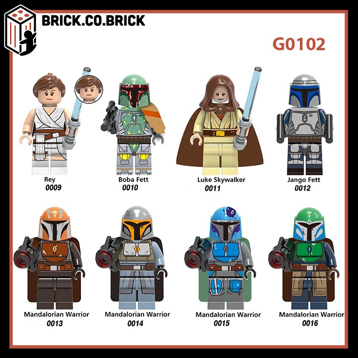 G0102 - Đồ chơi lắp ráp mô hình lego và minifigure Chiến tranh giữa các vì sao Star Wars: Mandalorian.