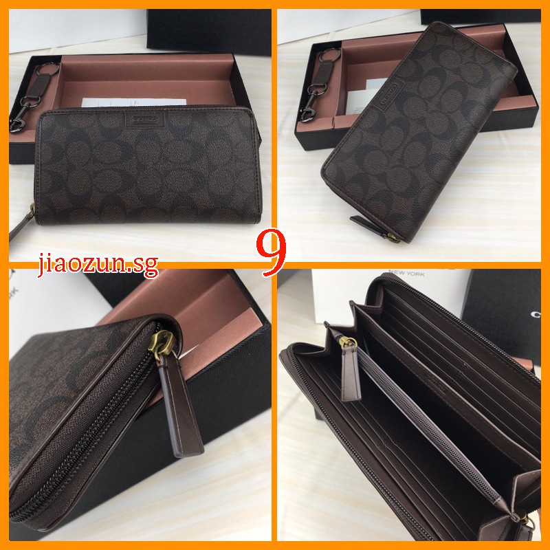 Ví Da Coach Dáng Dài Phối Khóa Kéo Cá Tính