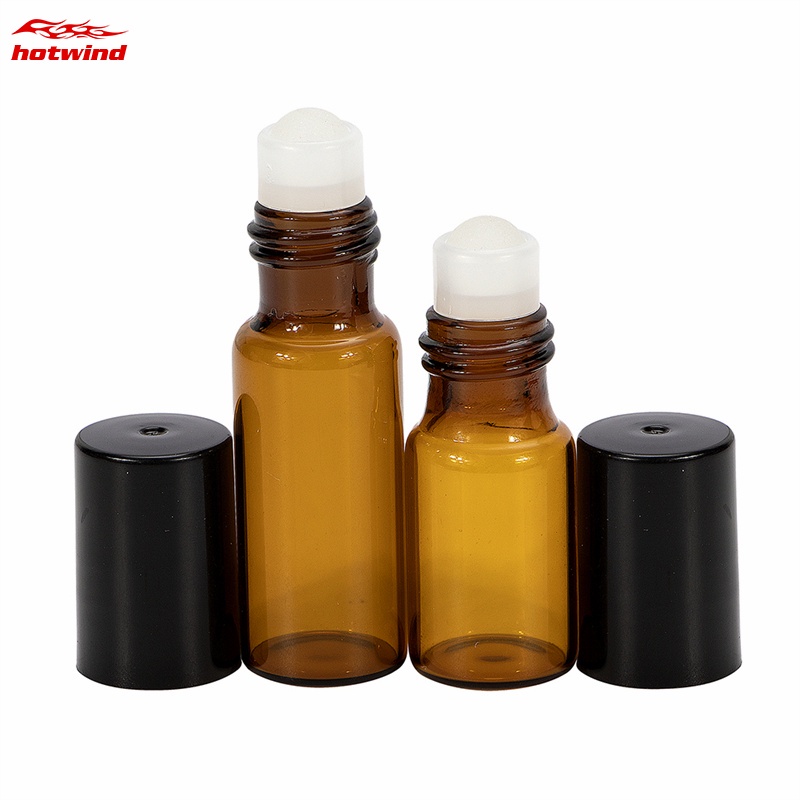 Chai thủy tinh đựng tinh dầu 1/2/3/5/10ml kèm đầu bi lăn kim loại