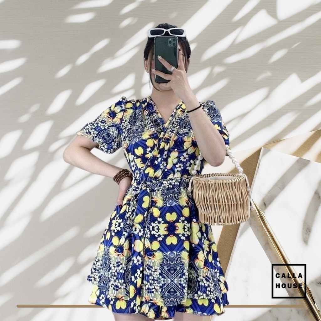 Jumsuit voan chiffon họa tiết Callene (XK436)
