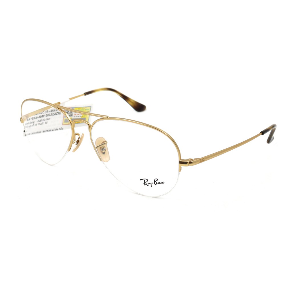 RB6589-Gọng kính nam nữ Rayban chính hãng (56-15-140), thiết kế dễ đeo bảo vệ mắt
