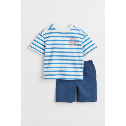 Bộ cotton bé trai | Hm japan | Săn sale sz 2/3y đến 9/10y