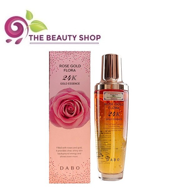 Serum tinh chất Hoa hồng và Gold 24K giúp xóa mờ nếp nhăn, trắng da cao cấp DABO Rose Gold Flora 24k Gold Essence 130ml