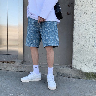 Quần Jean Họa Tiết Màu Xanh Trend 2021 - Cam Kết Hàng Y Hình