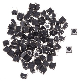 100 pcs 6 x 6mm x 4.3mm panel pcb momentary tactile tact push button switch dip