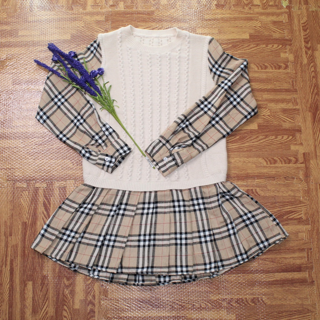 Áo váy len nữ cao cấp kèm chân váy kiểu dáng trẻ trung sang chảnh Bling Store BL02 | BigBuy360 - bigbuy360.vn