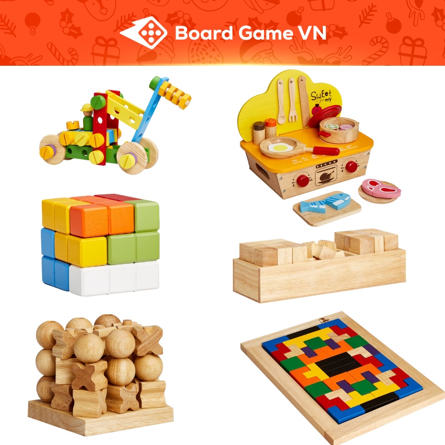 Đồ chơi gỗ giáo dục rèn luyện khả năng tư duy cho bé - Board Game VN