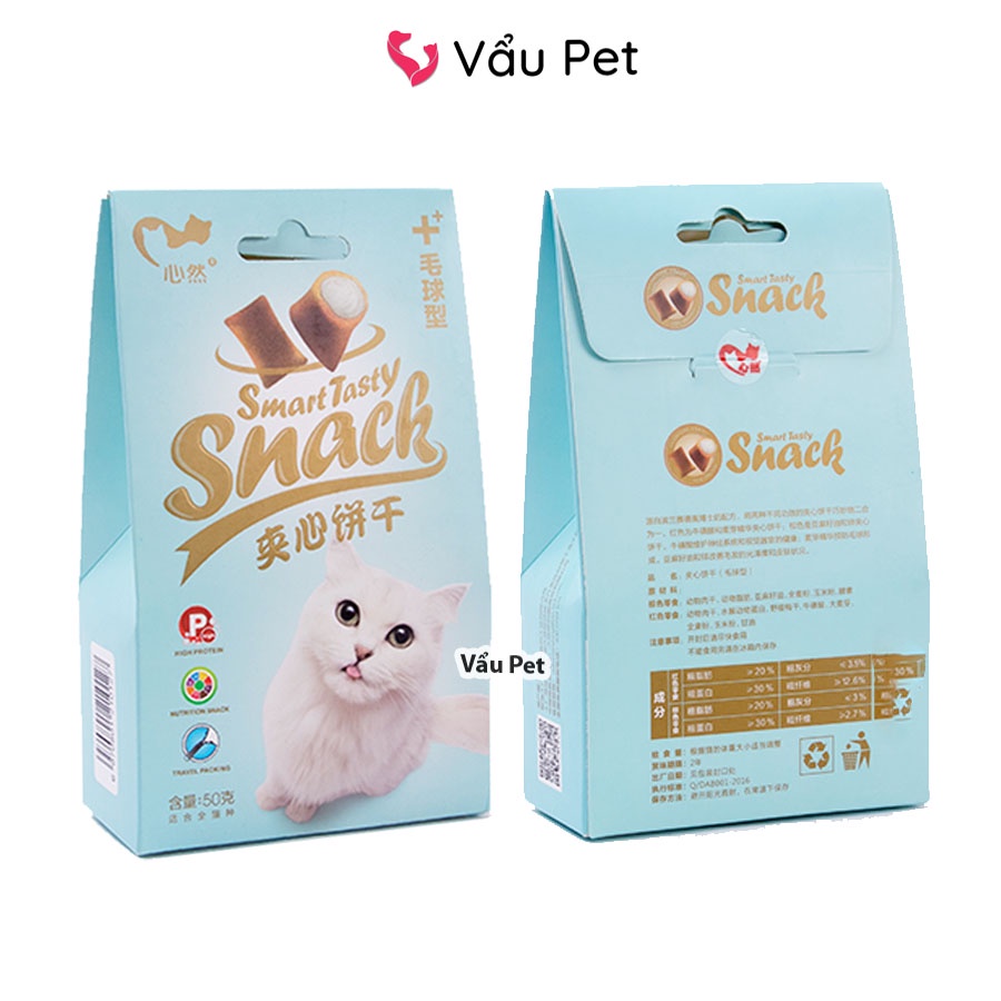 Bánh thưởng cho mèo Smart Tasty Snack 50g - Đồ ăn vặt cho mèo Vẩu Pet Shop