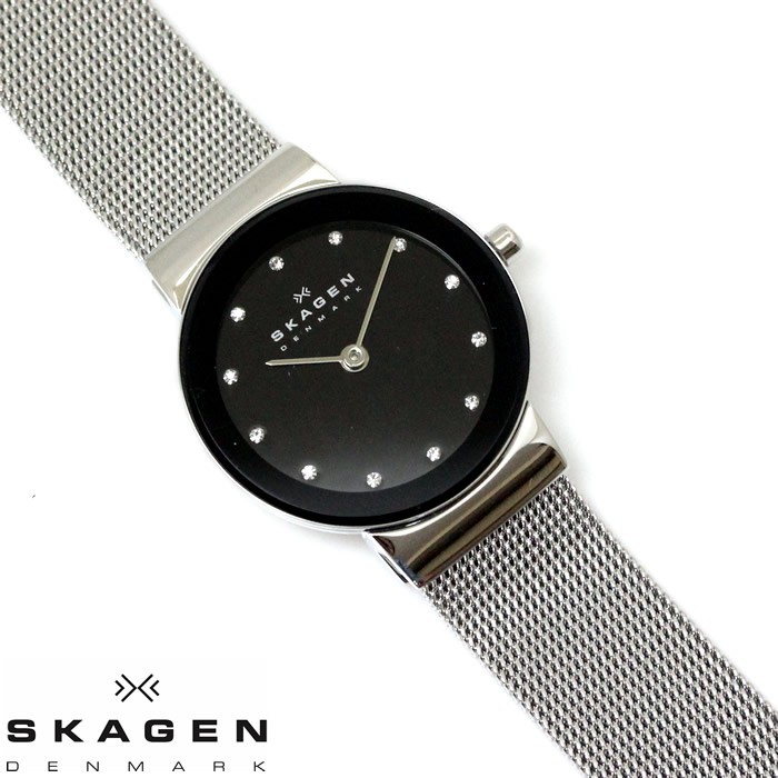 Đồng Hồ Nữ Skagen 358SSSBD - 26mm - Dây Thép Lưới Bạc