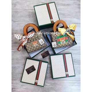 túi xách tay in họa tiết Gucci thời trang Hàn Quốc