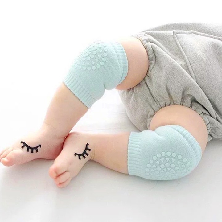 Tất vớ tập bò chống trầy chống trượt vải thun cotton dày co giãn có các hạt nhựa bảo vệ đầu gối an toàn Baby-S – SSS003