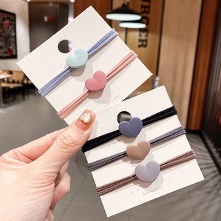 (1k) Set 20 Dây chun buộc tóc Hình Tim dễ thương QiQiShop