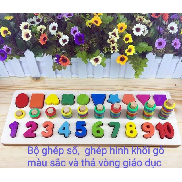 Bảng Gỗ Số Và Hình Khối_Đồ Chơi Gỗ Bảng Số Và Hình Khối Rèn Luyện Tư Duy Cho Bé