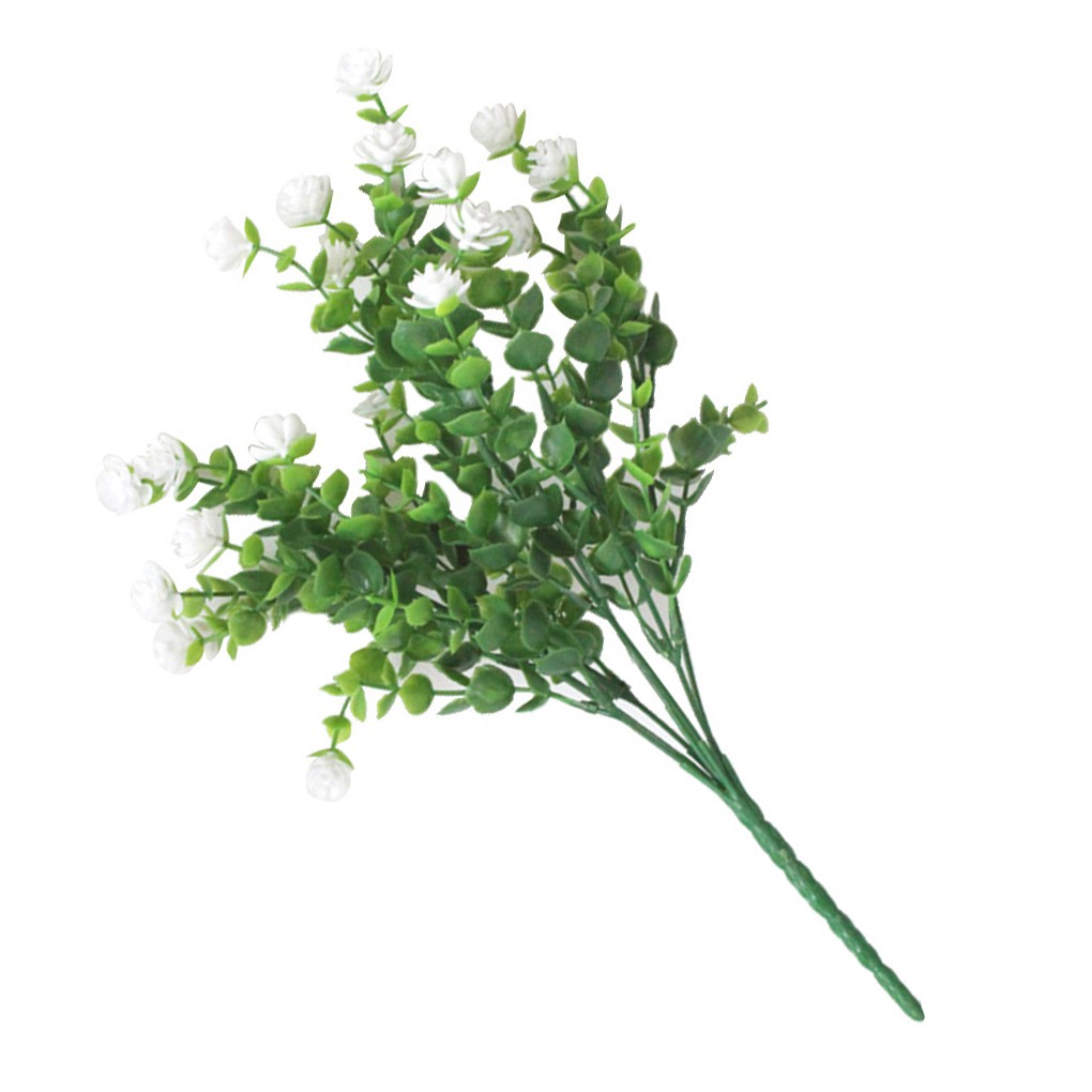 Bó Hoa Giả Bằng Nhựa Màu Trắng Trang Trí Nhà Cửa / Văn Phòng