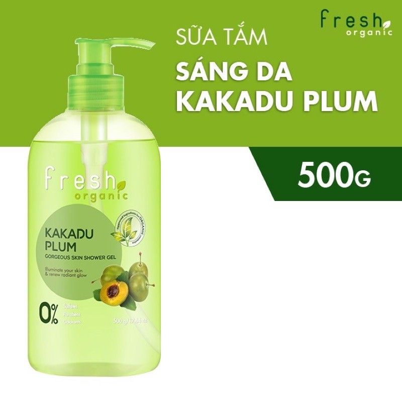 Sữa tắm Fresh Organic sáng da,dưỡng ẩm 500G