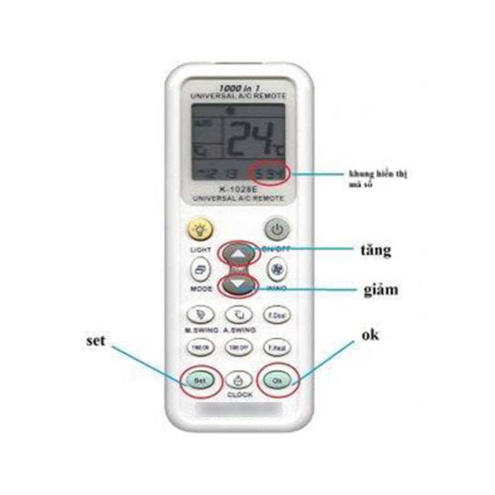 Remote máy lạnh đa năng điều khiển tivi điều hoà - EL0144